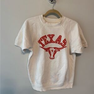 Vintage White University of Texas Short Sleeve Sweatshirt